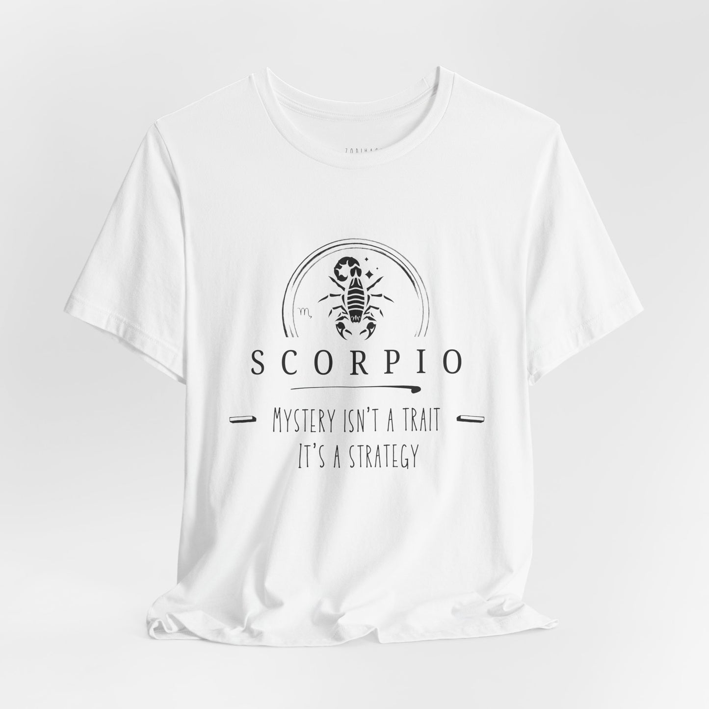 Scorpio Short Sleeve Tee, Zodiac T-Shirt for Scorpio, Astrology Shirt Gift, Birthday Tee, Mystery Isn't a Trait