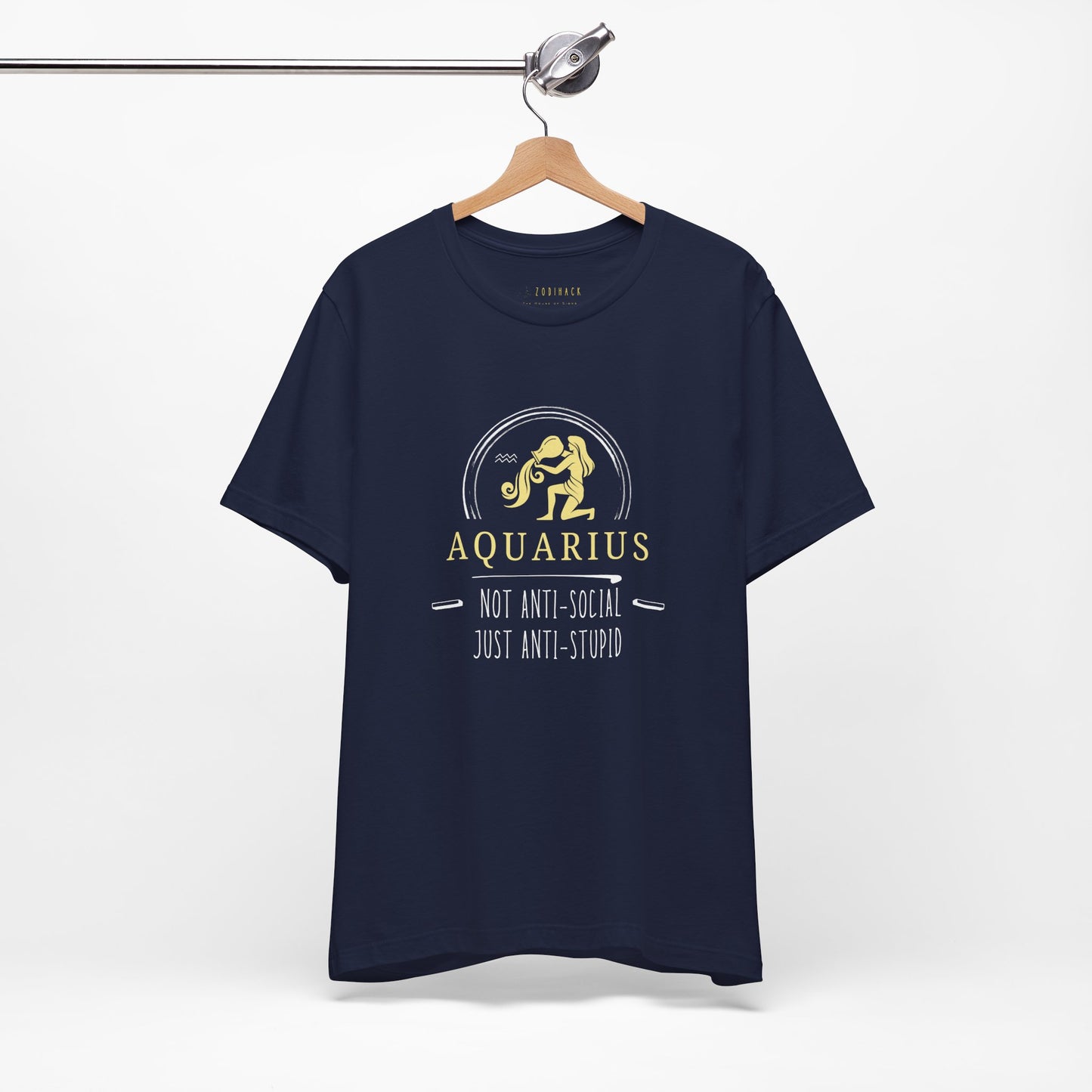 Aquarius Anti-Social Unisex Tee | Zodiac Shirt, Horoscope Gift, Astrology Apparel, Birthday Present, Unique Graphic Tee