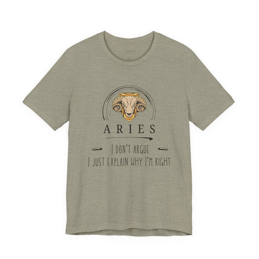 Aries Zodiac Tee | Unique Astrology Gift | Birthday Tee, Horoscope Shirt, Astrology T-Shirt, Celestial Apparel, Unisex Stylish T-Shirt