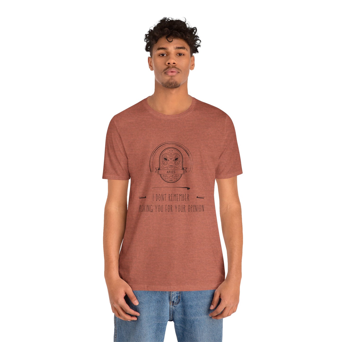 Aries Zodiac Tee, Funny Quote Unisex Tee, Casual Wear, Gift for Friends, Birthday Gift, Everyday Style, Humor Shirt, Statement Tee