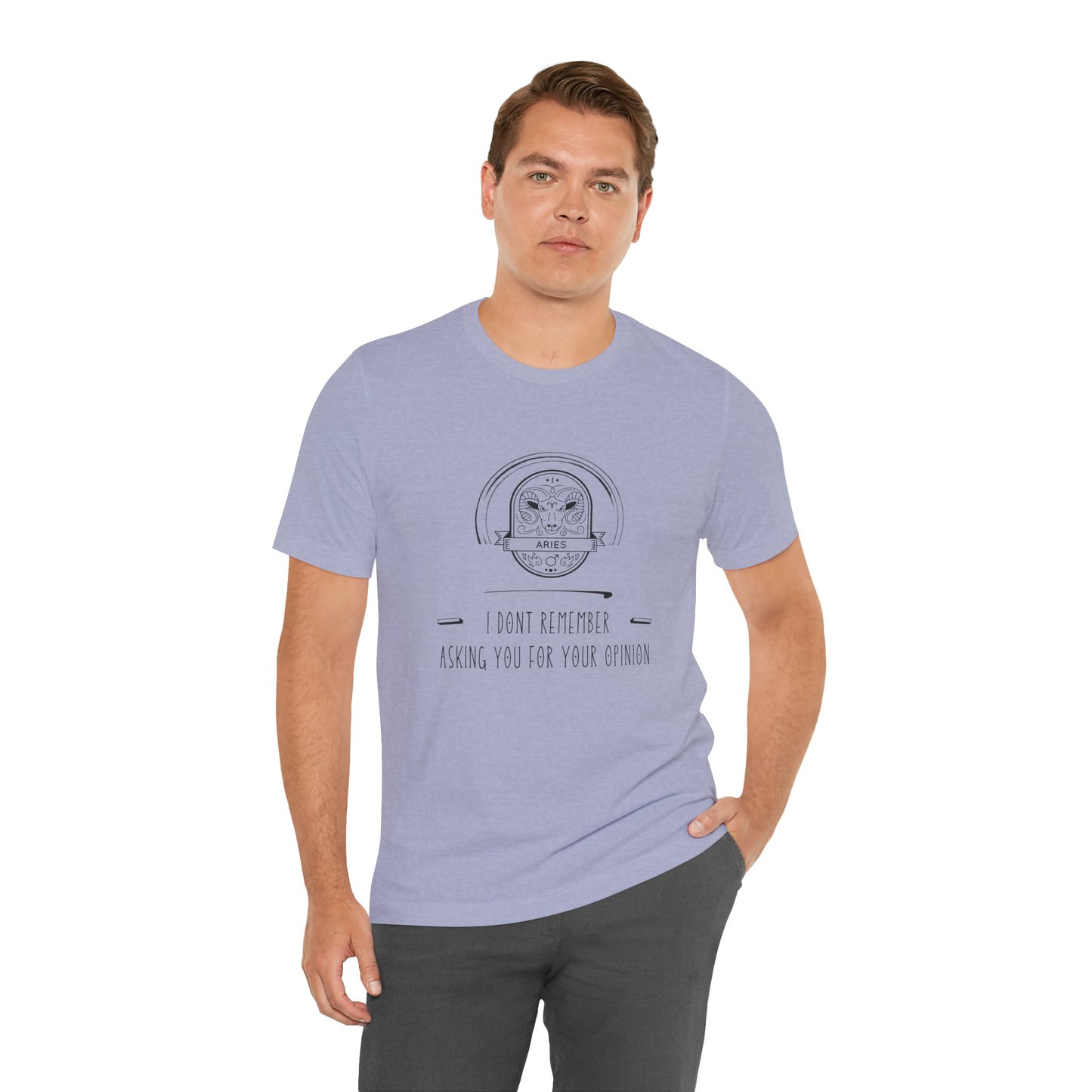 Aries Zodiac Tee, Funny Quote Unisex Tee, Casual Wear, Gift for Friends, Birthday Gift, Everyday Style, Humor Shirt, Statement Tee