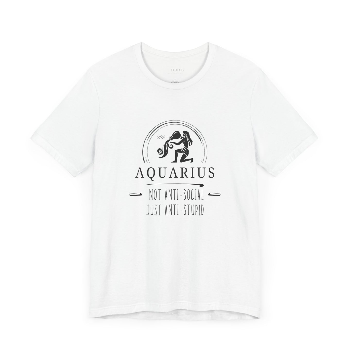 Aquarius Anti-Social Unisex Tee | Zodiac Shirt, Horoscope Gift, Astrology Apparel, Birthday Present, Unique Graphic Tee