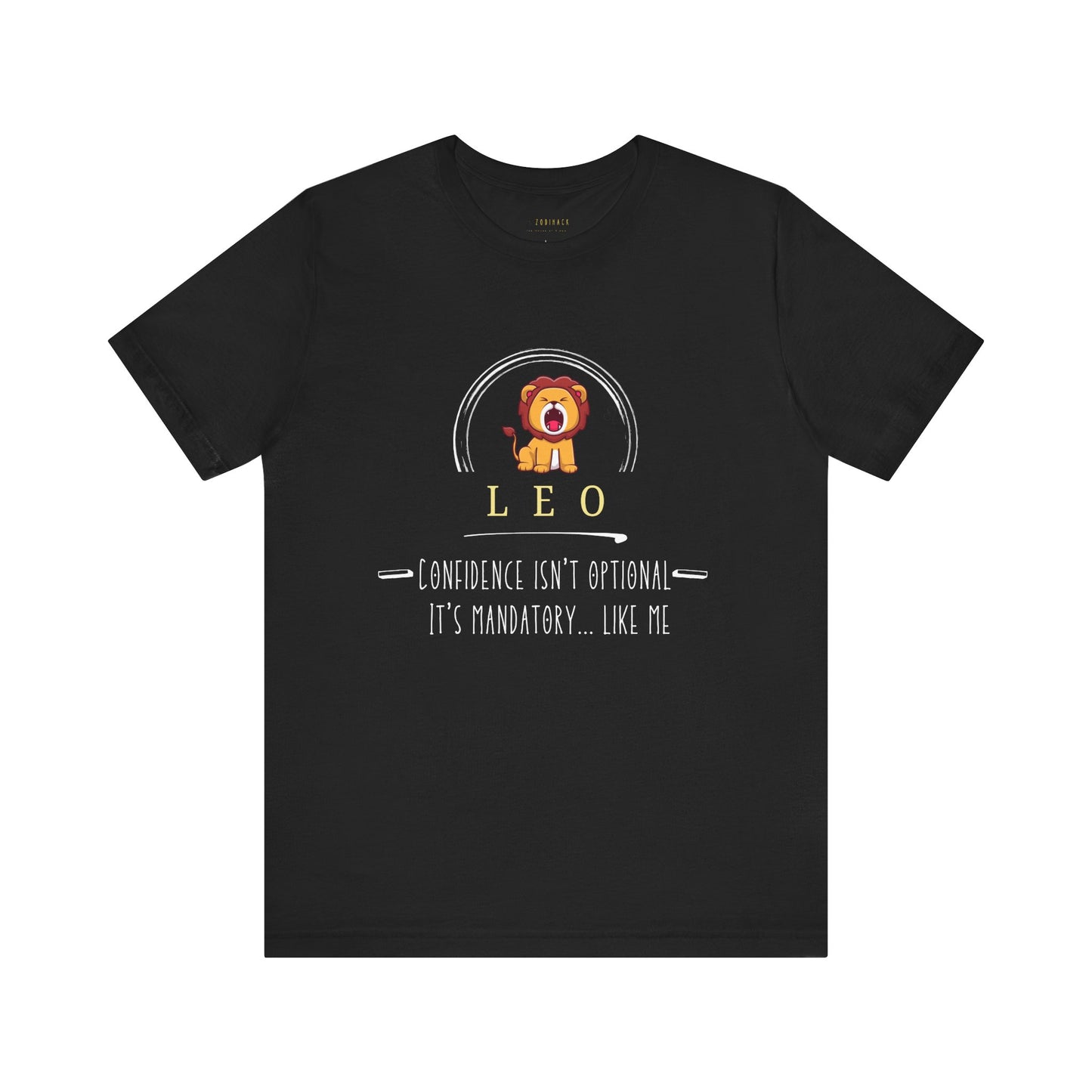 Confidence Isn't Optional Leo T-Shirt, Unisex Short Sleeve Tee, Zodiac Sign Apparel, Birthday Gift, Astrology Clothing