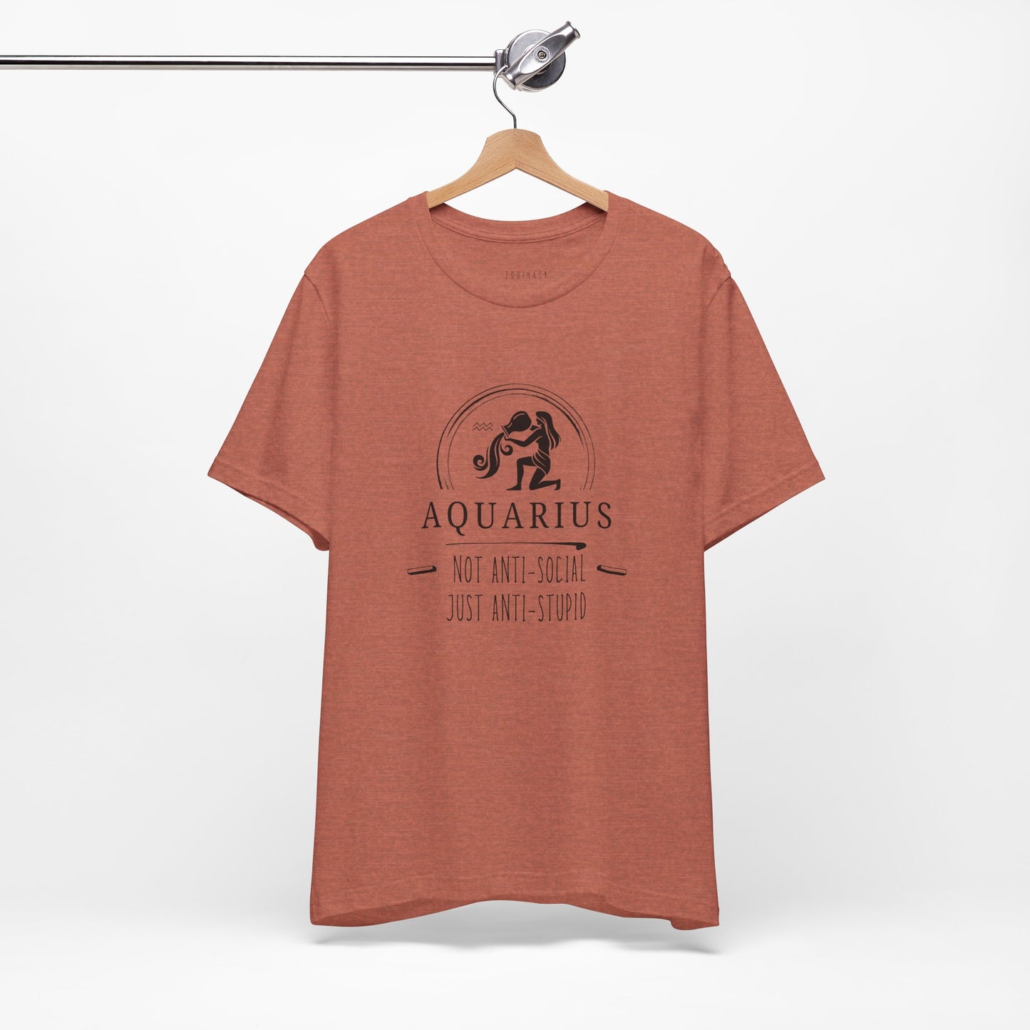 Aquarius Anti-Social Unisex Tee | Zodiac Shirt, Horoscope Gift, Astrology Apparel, Birthday Present, Unique Graphic Tee