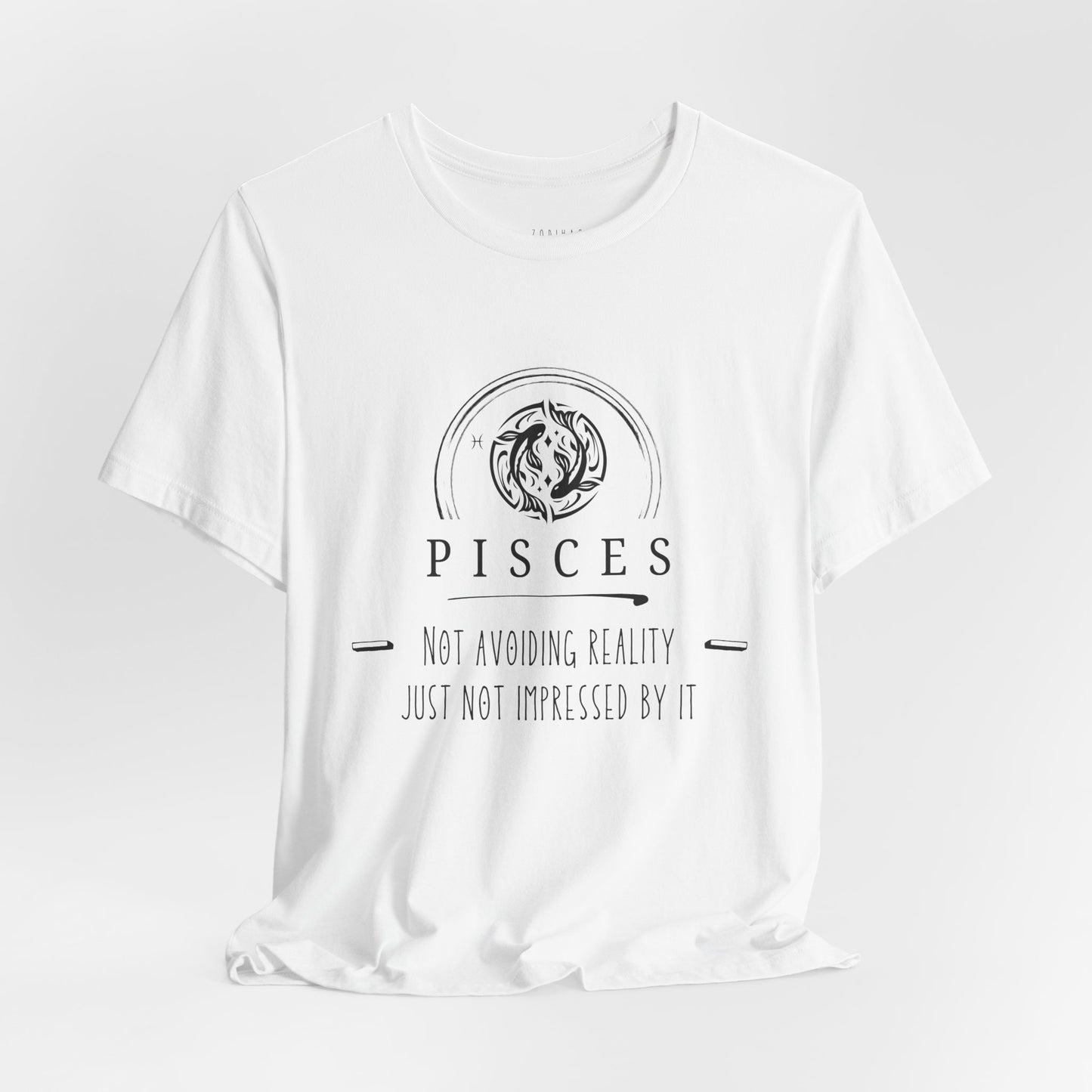Pisces Zodiac Tee, Astrology T-Shirt, Birthday Gift, Horoscope Apparel, Celestial Design, Unisex Short Sleeve