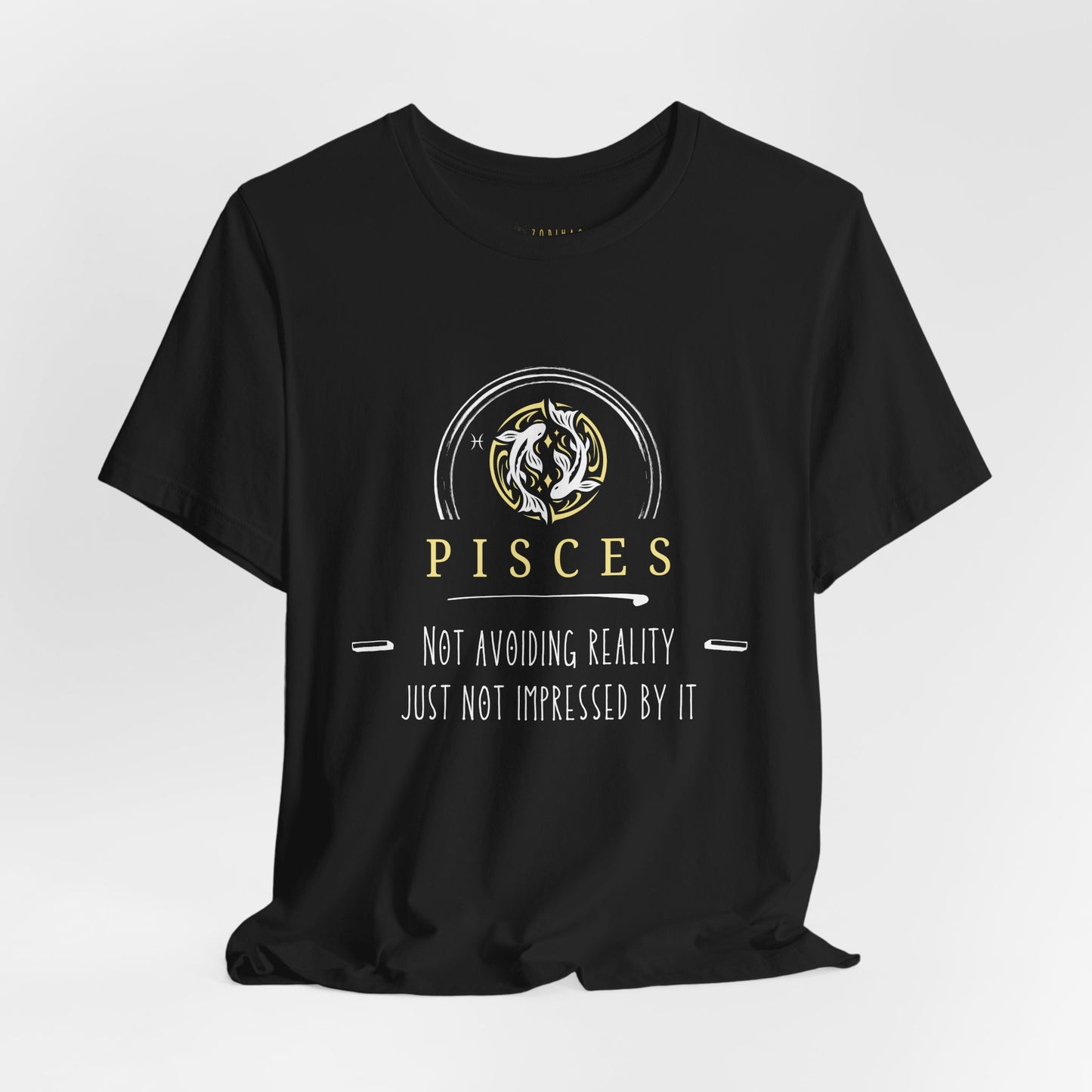 Pisces Zodiac Tee, Astrology T-Shirt, Birthday Gift, Horoscope Apparel, Celestial Design, Unisex Short Sleeve