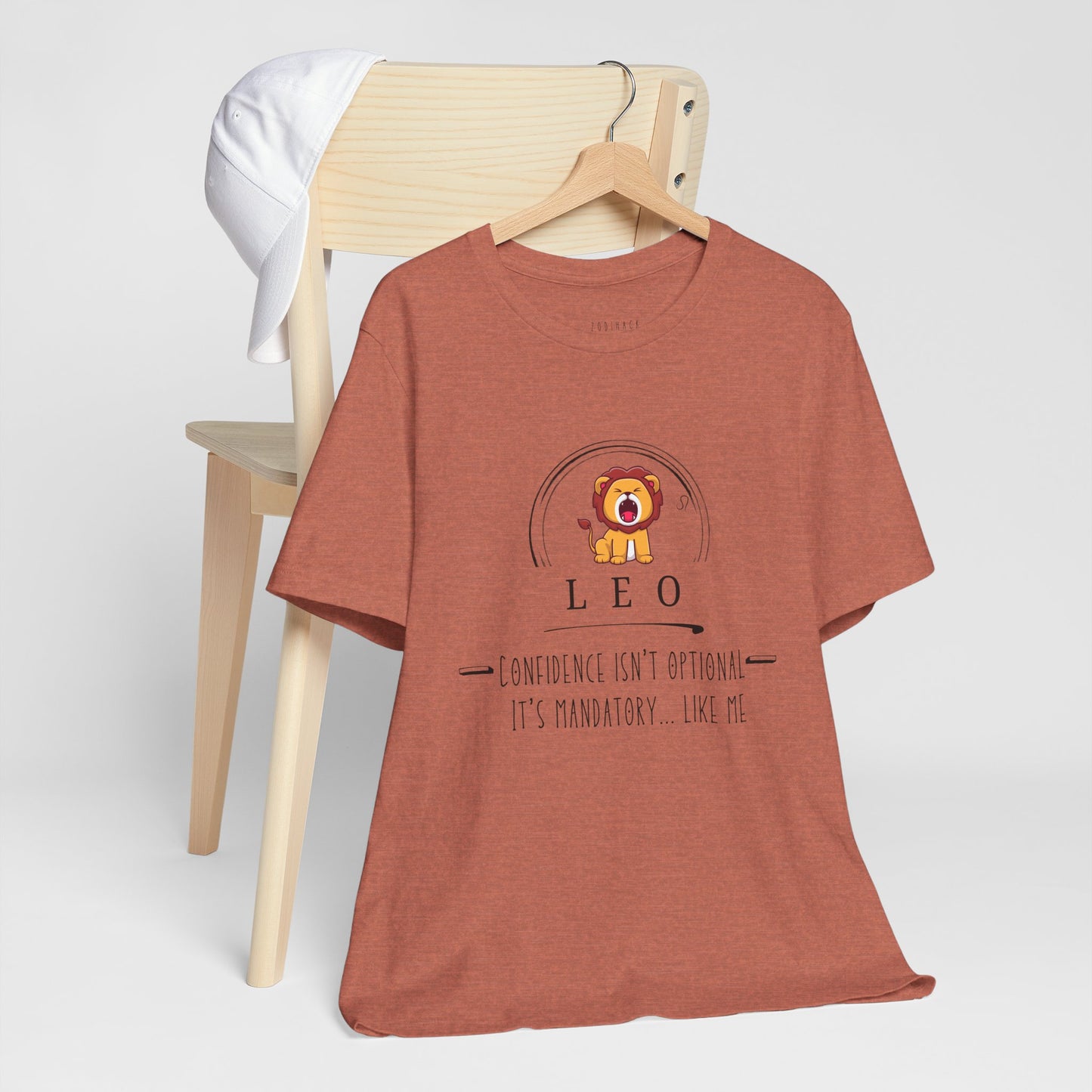 Confidence Isn't Optional Leo T-Shirt, Unisex Short Sleeve Tee, Zodiac Sign Apparel, Birthday Gift, Astrology Clothing