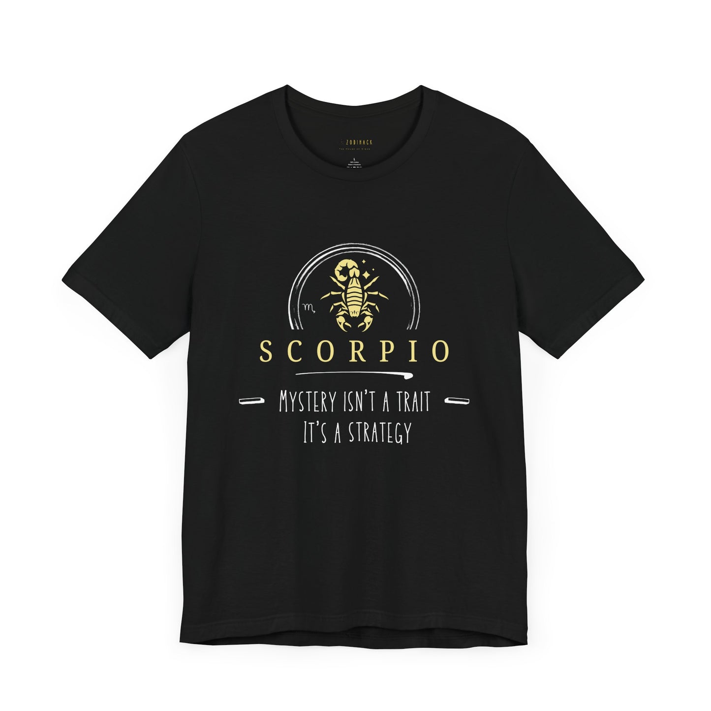Scorpio Short Sleeve Tee, Zodiac T-Shirt for Scorpio, Astrology Shirt Gift, Birthday Tee, Mystery Isn't a Trait