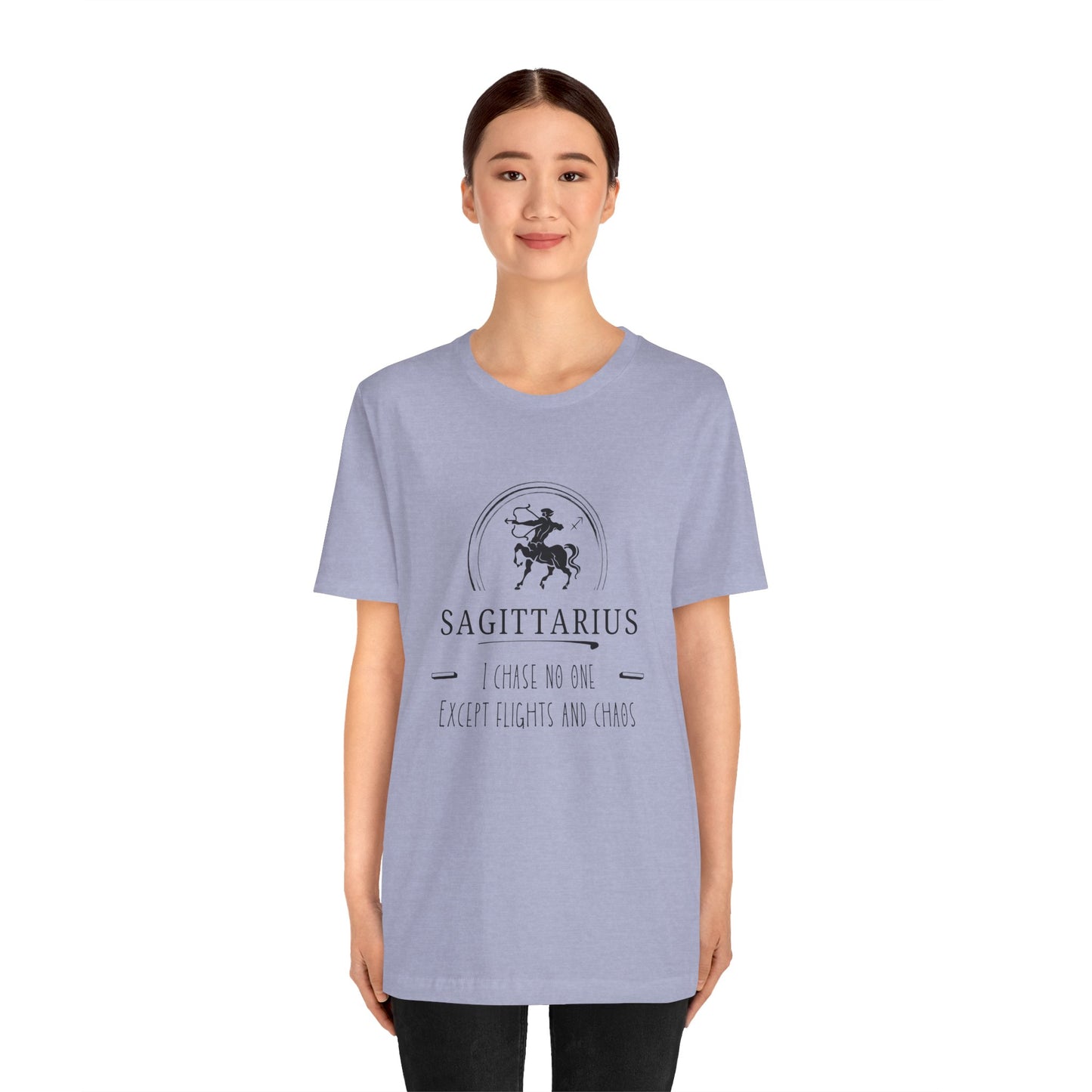 Sagittarius Zodiac Tee - I Chase No One, Astrology Shirt, Horoscope Gift, Unisex T-shirt, Birthday Apparel, Celestial Style