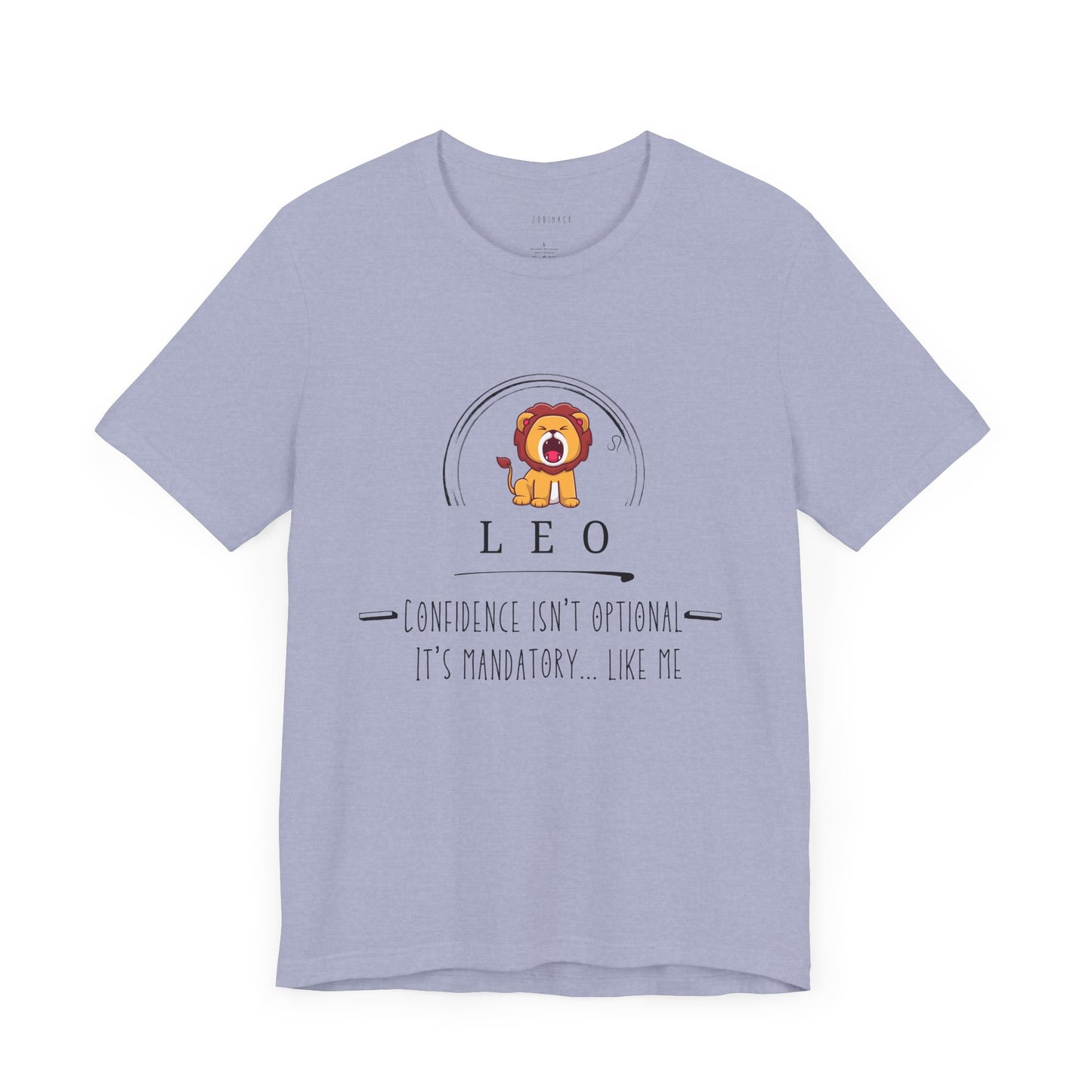 Confidence Isn't Optional Leo T-Shirt, Unisex Short Sleeve Tee, Zodiac Sign Apparel, Birthday Gift, Astrology Clothing