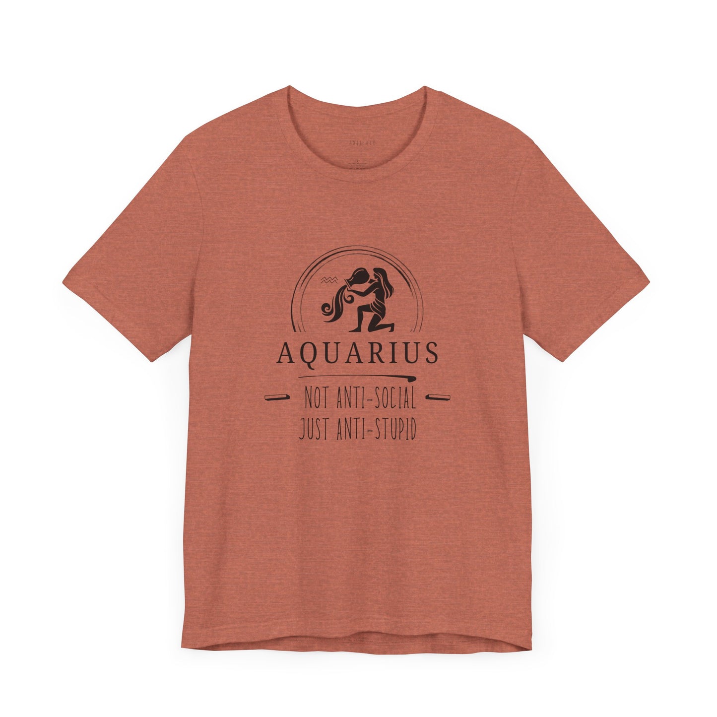 Aquarius Anti-Social Unisex Tee | Zodiac Shirt, Horoscope Gift, Astrology Apparel, Birthday Present, Unique Graphic Tee