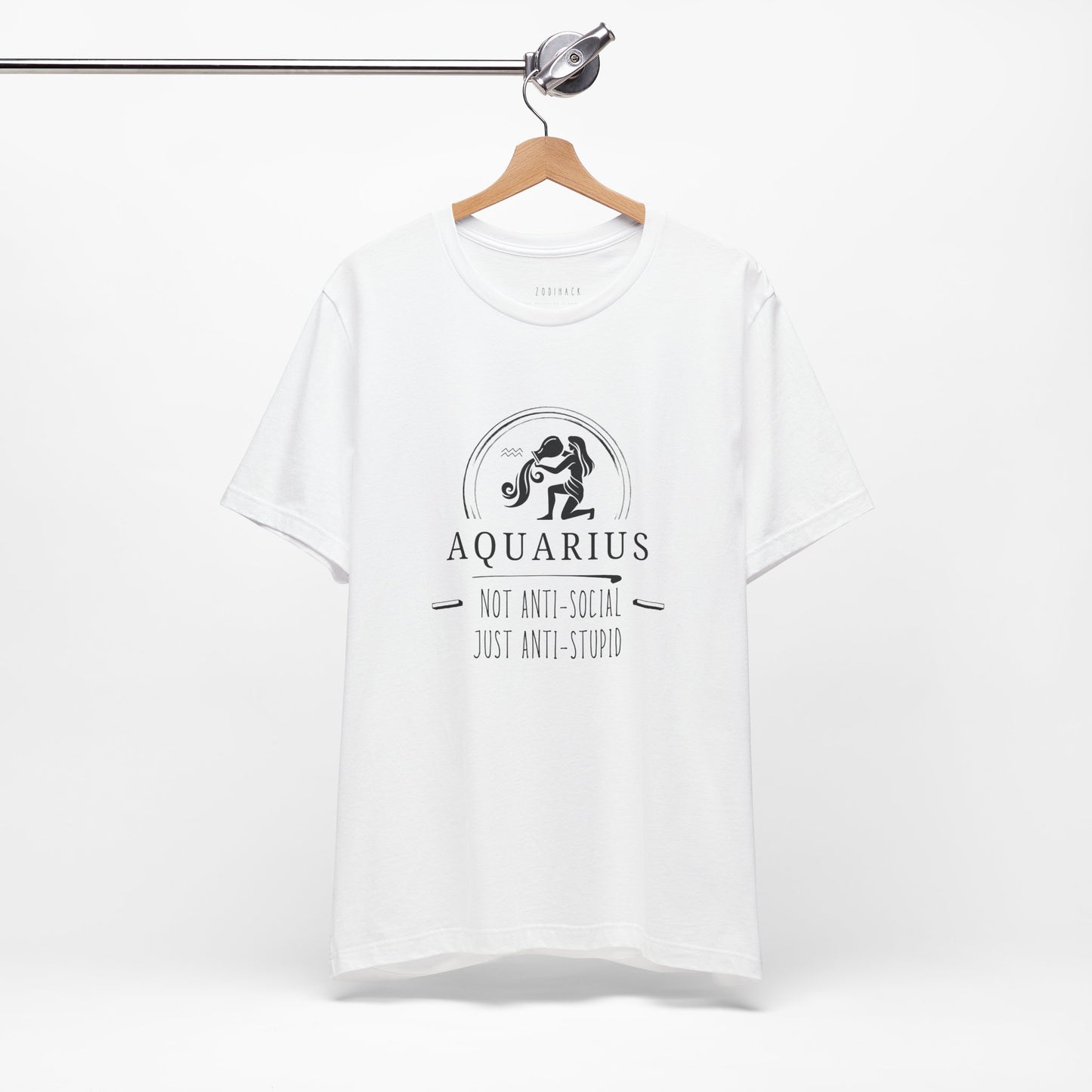 Aquarius Anti-Social Unisex Tee | Zodiac Shirt, Horoscope Gift, Astrology Apparel, Birthday Present, Unique Graphic Tee