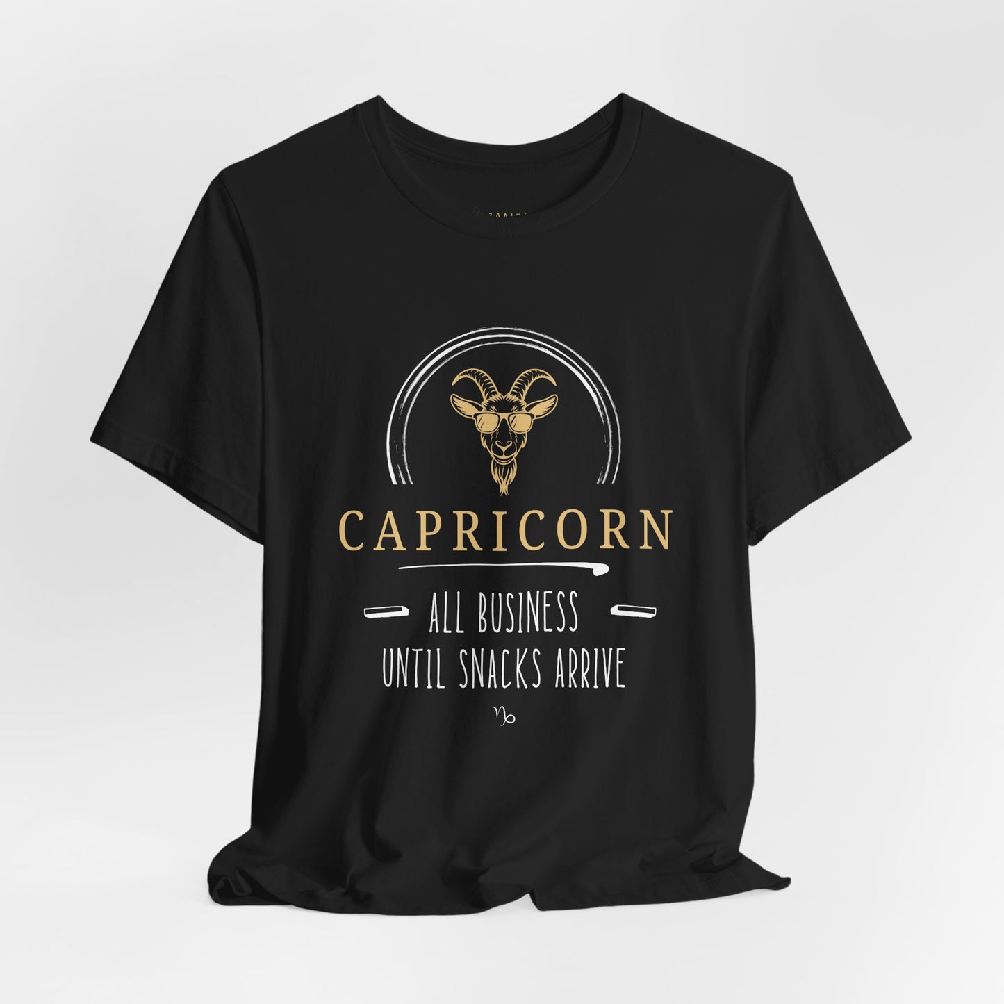 Capricorn Snack Lover Tee - Fun & Playful Graphic T-shirt, Astrology Gift, Birthday Party, Casual Wear, Zodiac Apparel