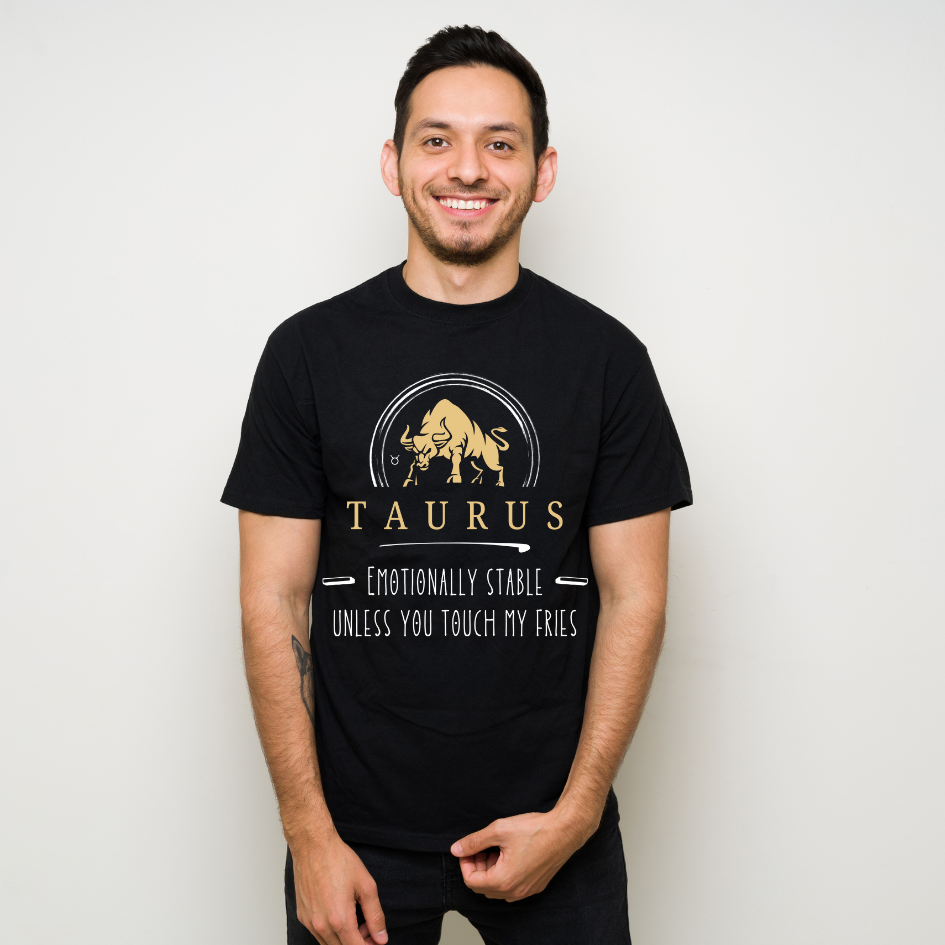 Taurus Graphic Tee - Emotionally Stable Unless You Touch My Food, Zodiac Shirt, Astrology Gift, Unisex T-Shirt, Horoscope Apparel, [...]