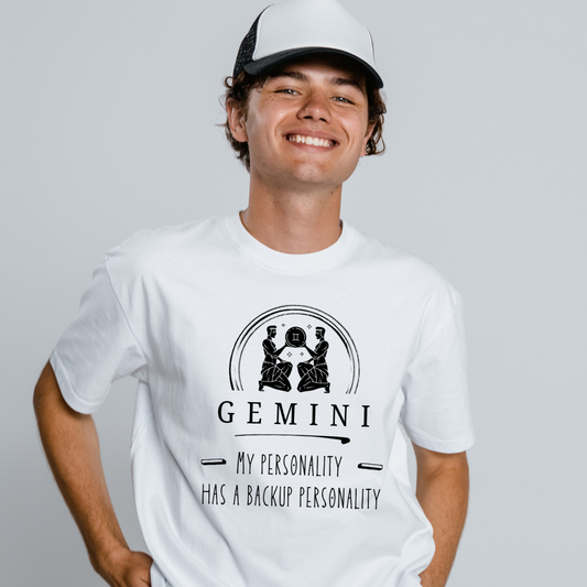 Gemini Astrology Tee - My Personality Has a Backup Personality, Zodiac Shirt, Horoscope Gift, Unisex Gemini Tee, Birthday Shirt