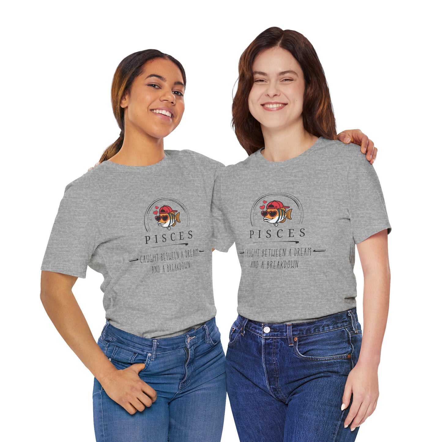 Pisces Caught Between a Dream and a Brink of Reality Tee, Zodiac T-Shirt, Astrology Shirt, Personalized Gift, Unisex Casual Wear