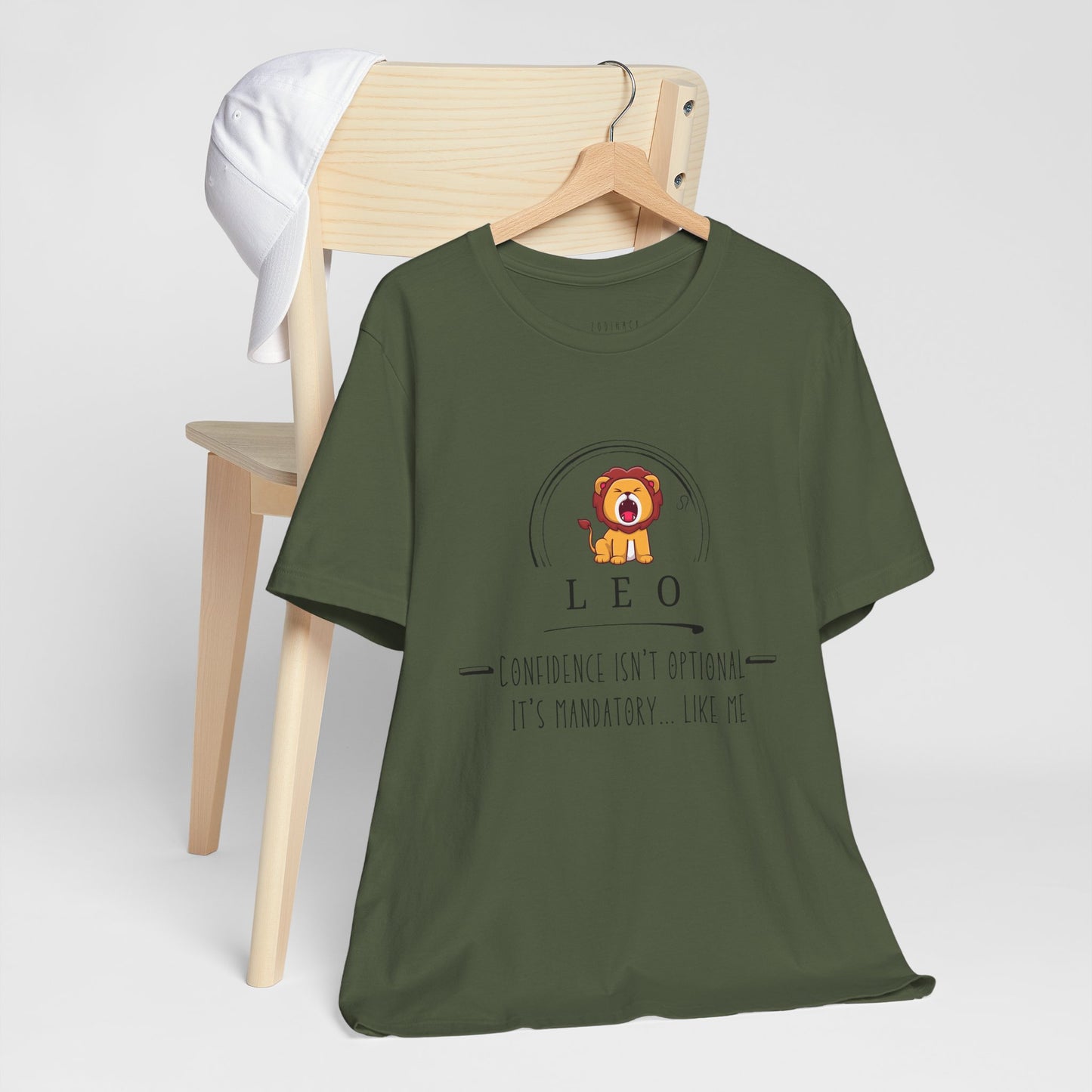 Confidence Isn't Optional Leo T-Shirt, Unisex Short Sleeve Tee, Zodiac Sign Apparel, Birthday Gift, Astrology Clothing