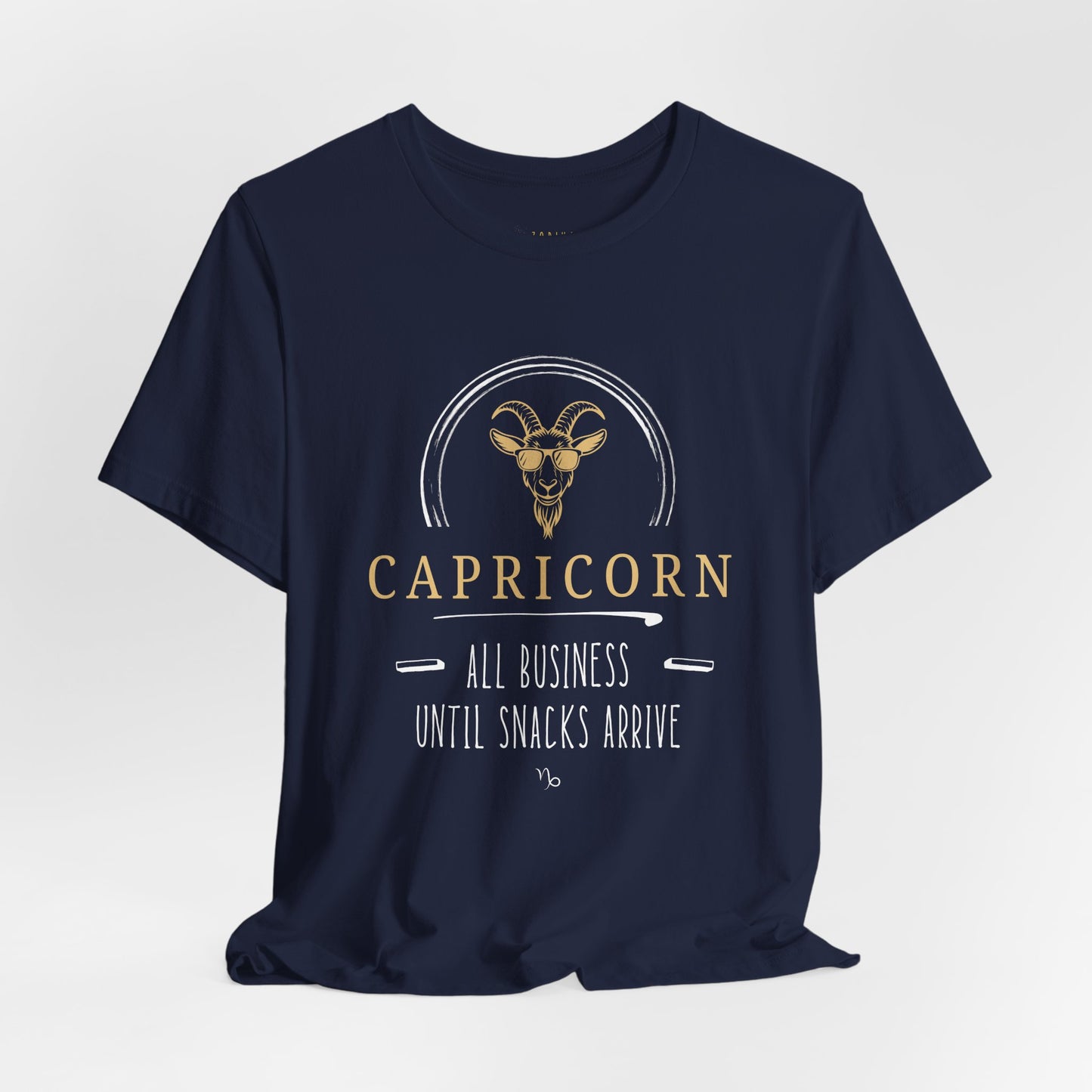 Capricorn Snack Lover Tee - Fun & Playful Graphic T-shirt, Astrology Gift, Birthday Party, Casual Wear, Zodiac Apparel