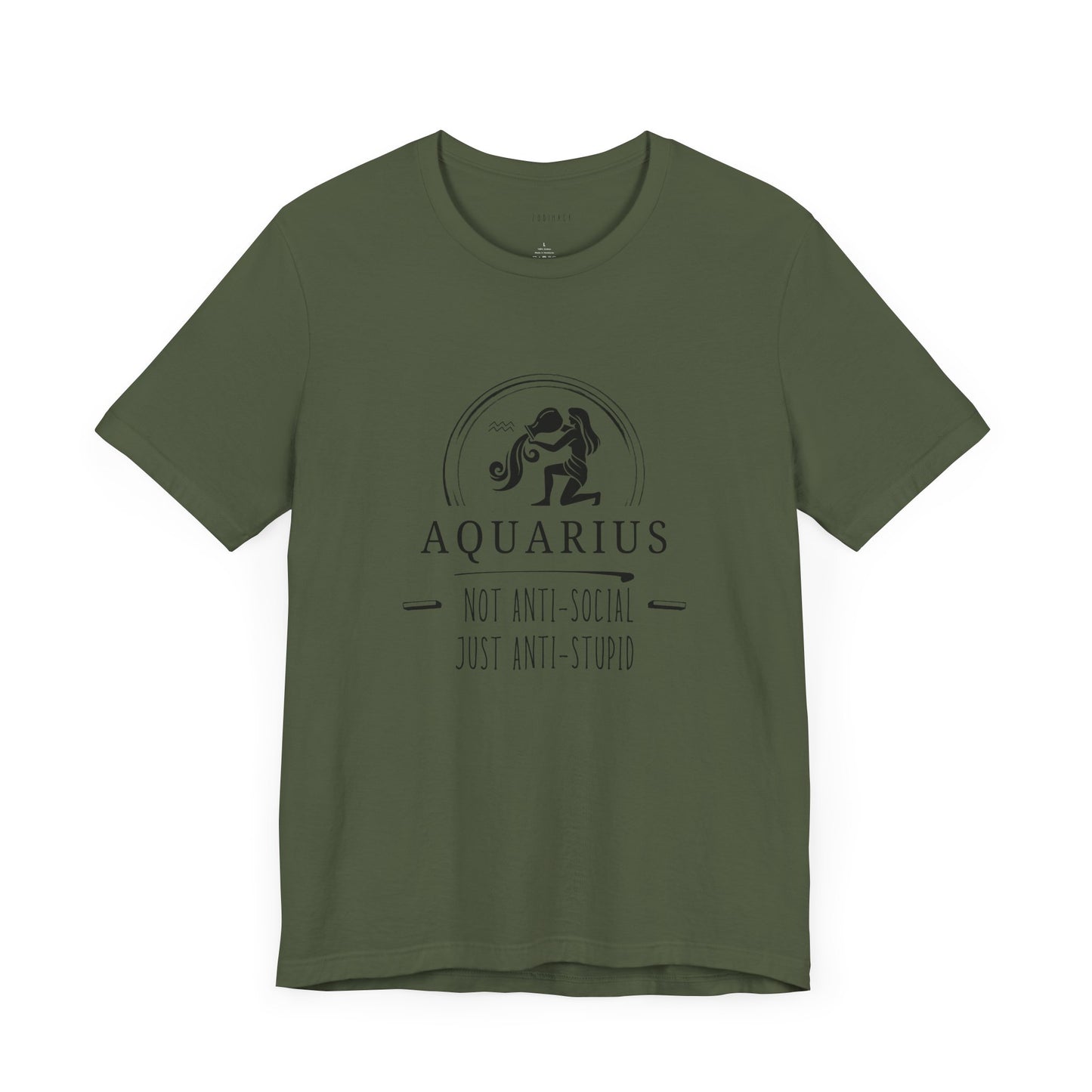 Aquarius Anti-Social Unisex Tee | Zodiac Shirt, Horoscope Gift, Astrology Apparel, Birthday Present, Unique Graphic Tee