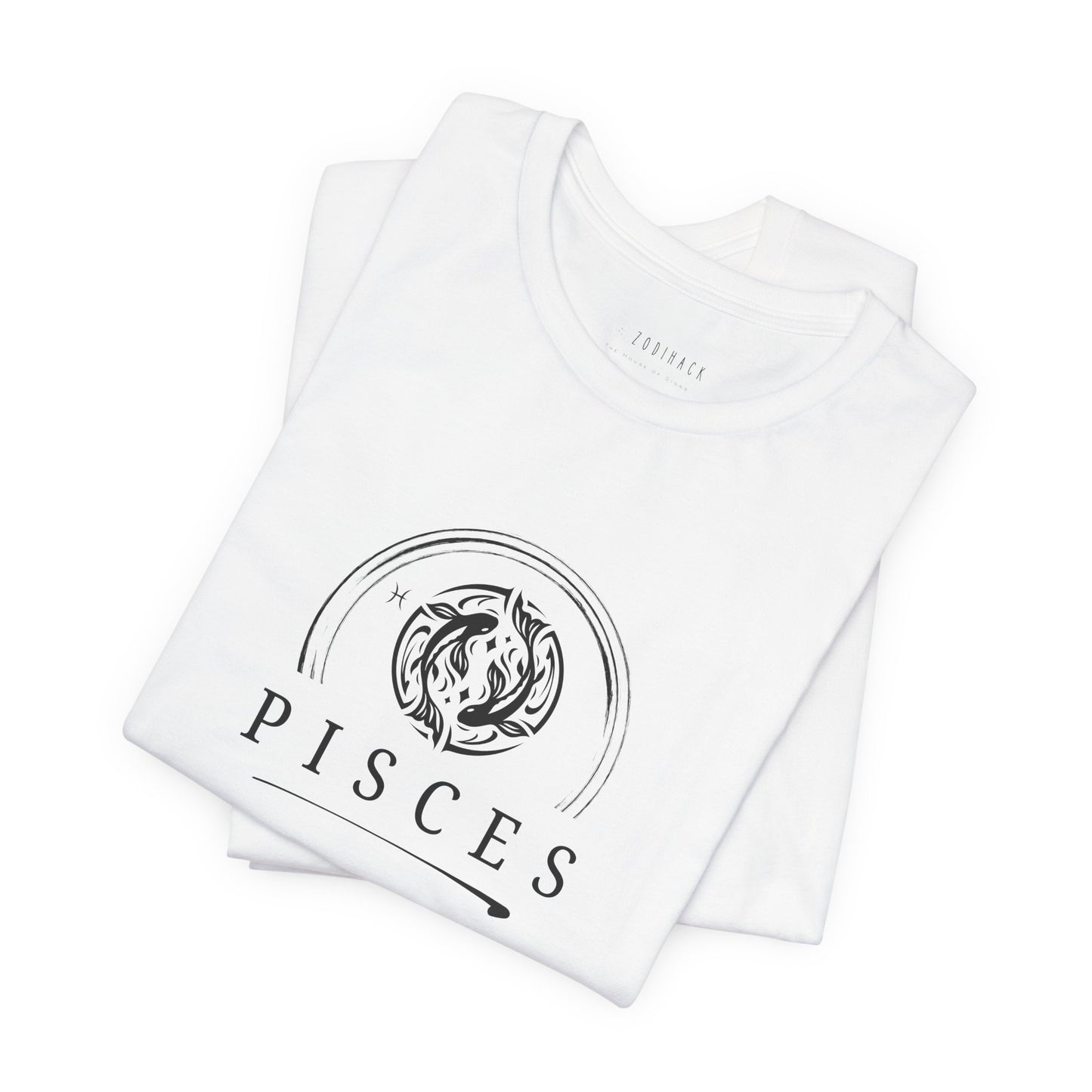 Pisces Zodiac Tee, Astrology T-Shirt, Birthday Gift, Horoscope Apparel, Celestial Design, Unisex Short Sleeve