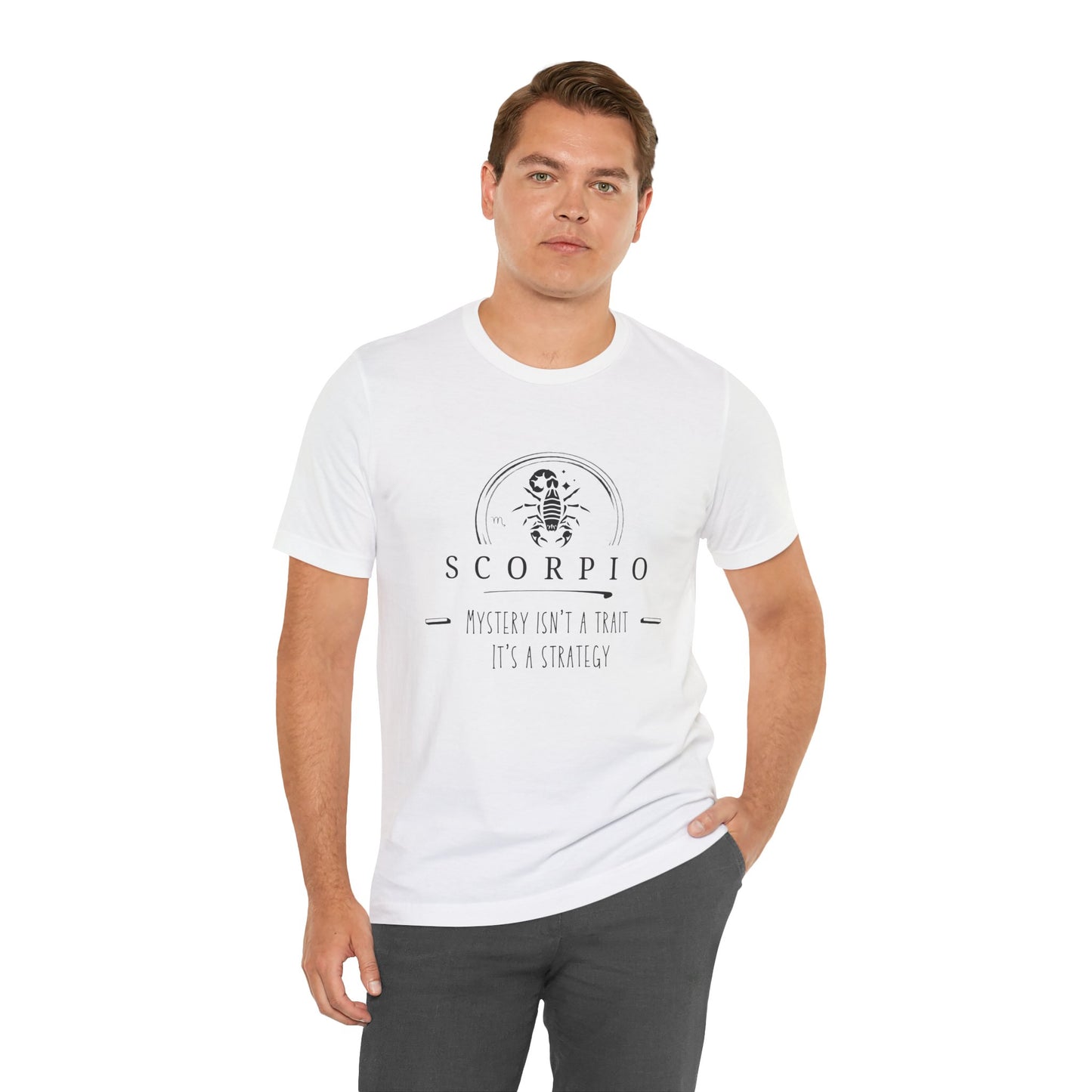 Scorpio Short Sleeve Tee, Zodiac T-Shirt for Scorpio, Astrology Shirt Gift, Birthday Tee, Mystery Isn't a Trait
